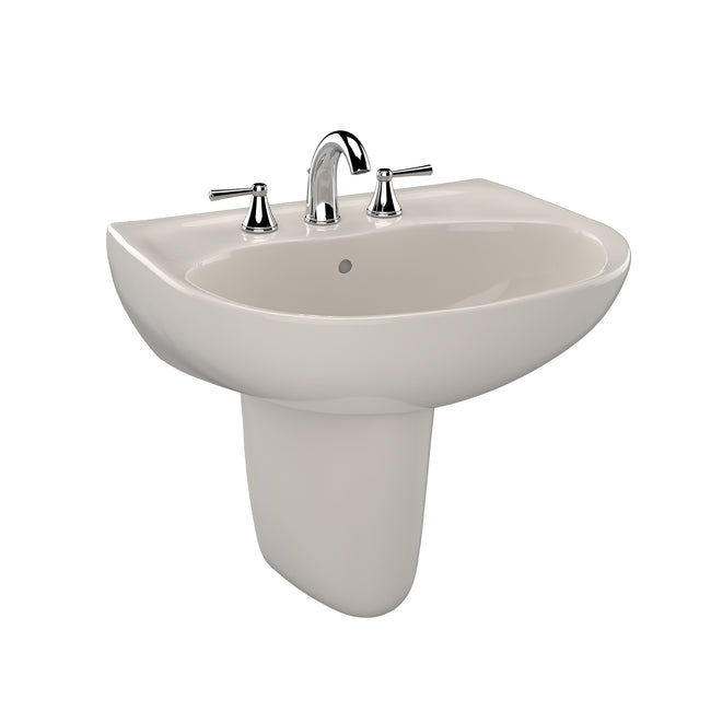 Toto LHT241.4G#12 - Supreme 22-7/8" Wall Mounted Bathroom Sink with 3 Faucet Holes Drilled, Overflow