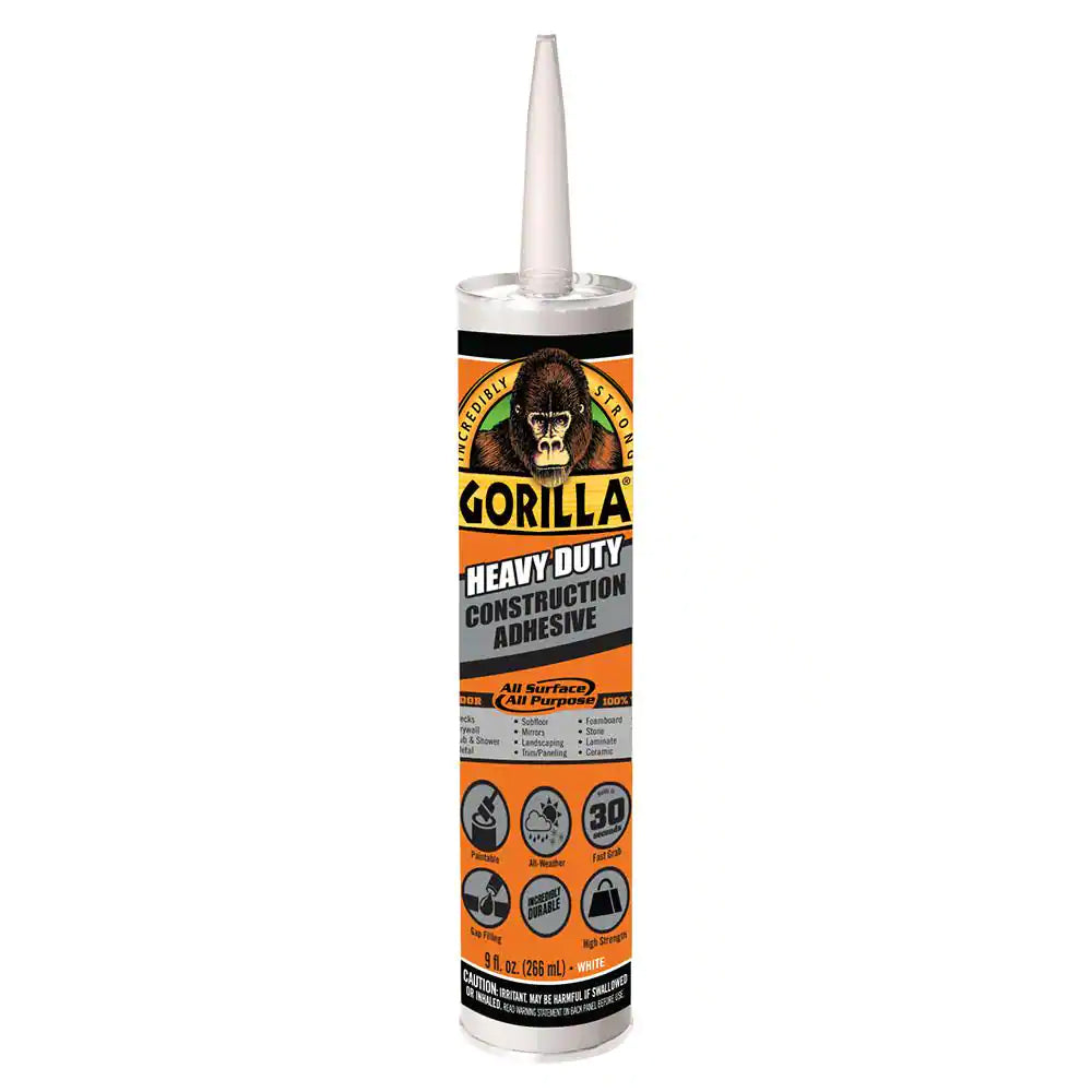 Gorilla 8010003 - Heavy Duty Construction Adhesive, 9 oz