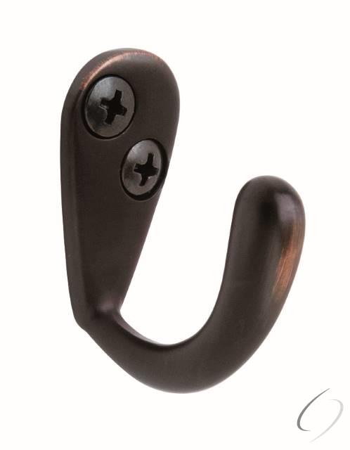 H55440ORB-6PACK Pack of 6 Small Single Prong Robe Hook Oil Rubbed Bronze Finish