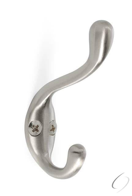 H55445G10 Medium Coat and Hat Hook Satin Nickel Finish