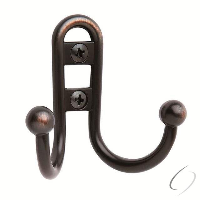 H55457ORB Double Prong Robe Hook Oil Rubbed Bronze Finish