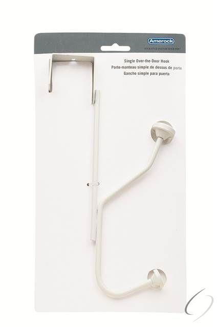 H55540GW Single Over-the-Door Hook Gloss White Finish