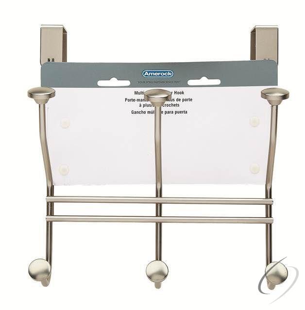H55548S Multi Over-the-Door Hook Rack Silver Finish