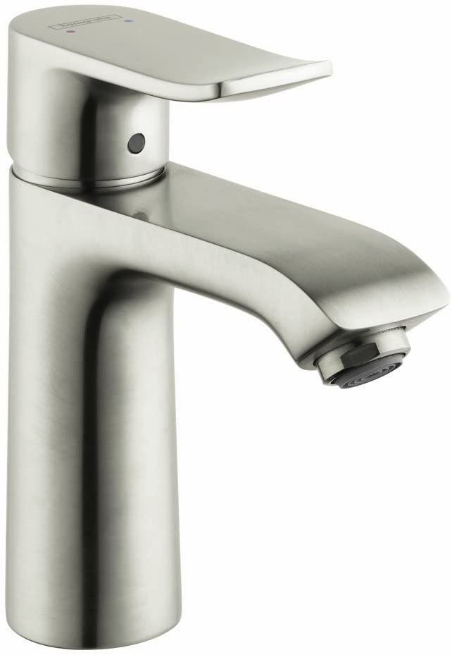 Hansgrohe Metris  Modern 1-Handle  7-inch Tall Bathroom Sink Faucet in Brushed Nickel, 31080821