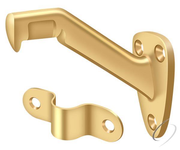 HRB325CR003 Hand Rail Brackets; 3-5/16" Projection; Lifetime Brass Finish