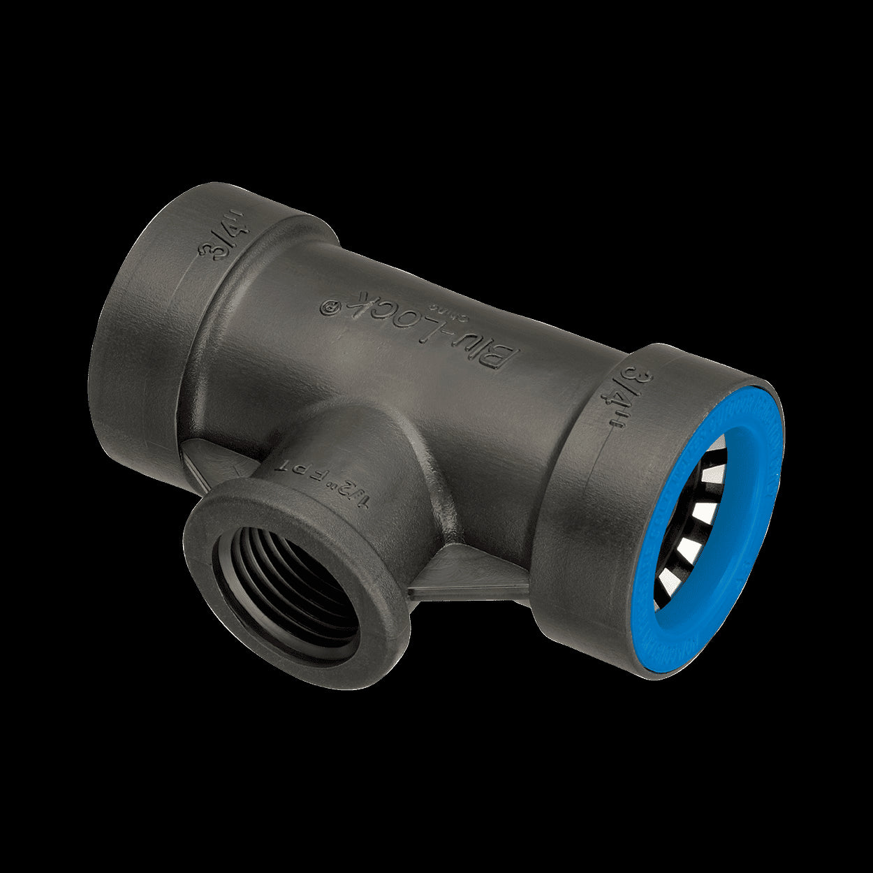 37372 - 3/4" Blu-lock 3x  x 1/2" Female Pipe Thread Reducing Tee