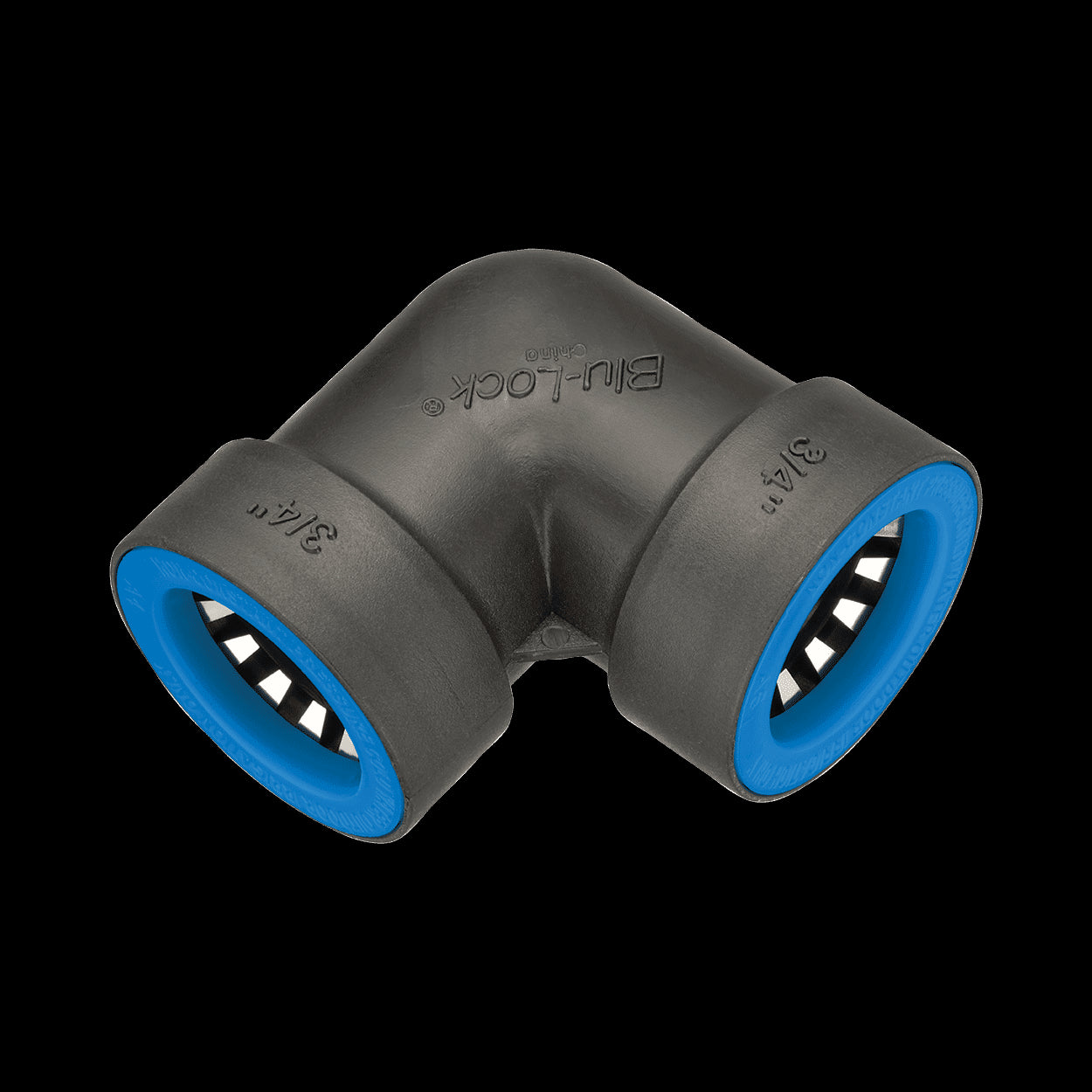 37374 - 3/4" Blu-Lock 3X Elbow
