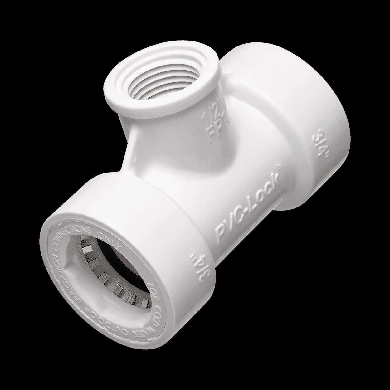 07772 - 3/4" x 1/2" FPT PVC-Lock Tee