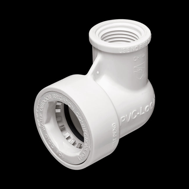 07775 - 3/4" x 1/2" FPT PVC-Lock Elbow