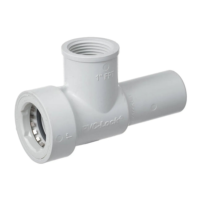 08688 - 1" PVC-Lock by 1" Female IPT by 1" Spigot Manifold Tee