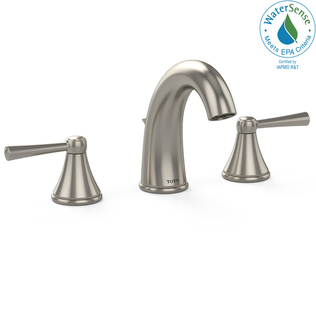 Toto TL210DD12#BN - Silas Widespread Bathroom Faucet with Drain Assembly- Brushed Nickel