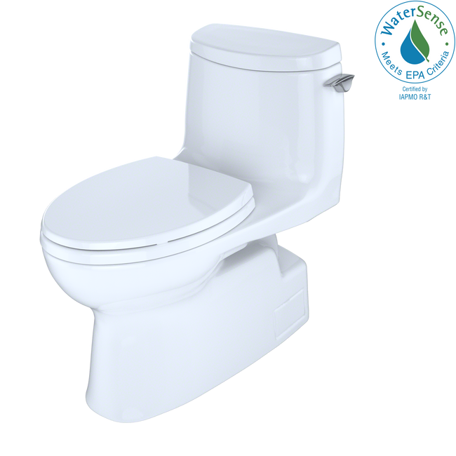 Toto MS614114CUFRG#01 - Carlyle II 1G One-Piece Elongated 1.0 GPF Universal Height Skirted Toilet wi