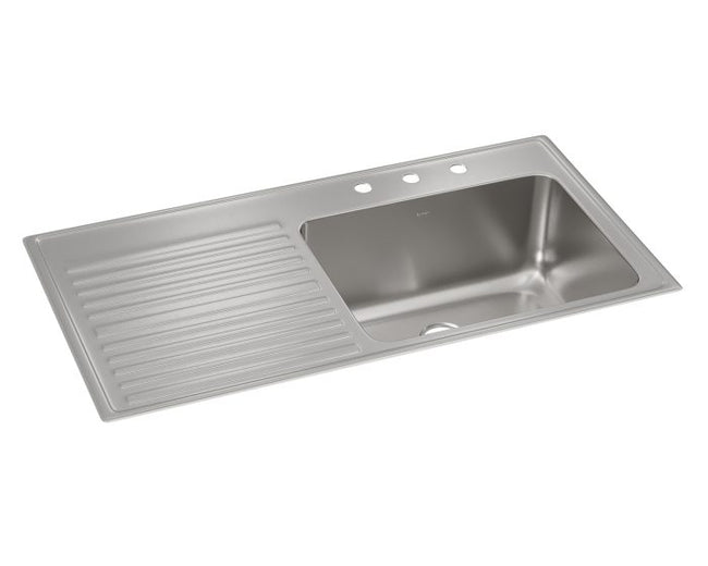 Elkay ILGR4322R3 - 18 Gauge Stainless Steel 43" x 22" x 10" Single Bowl Drop-in Kitchen Sink