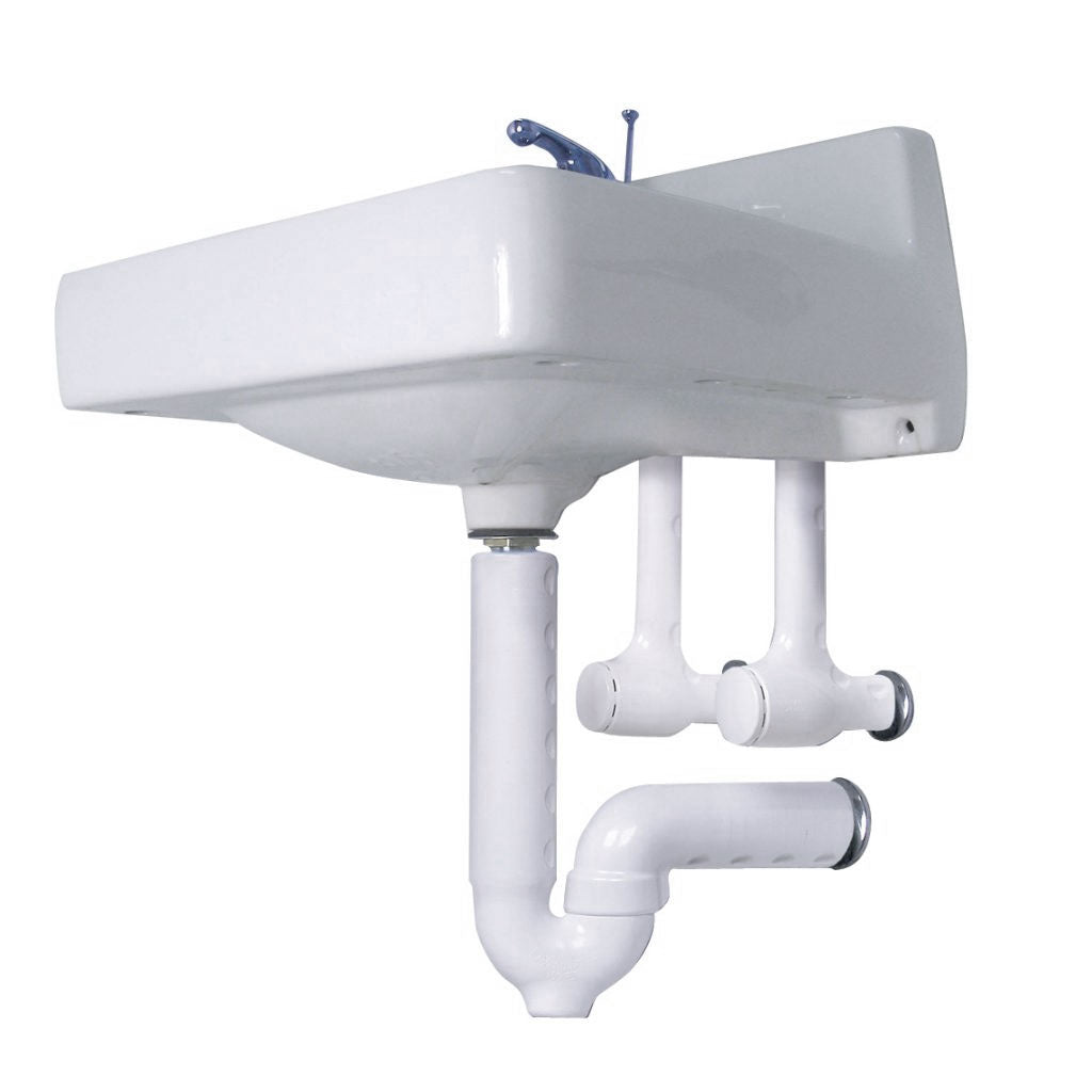 Truebro Lav Guard 2 Undersink Piping Covers - P-Trap + 2 Angle Valve and Supply