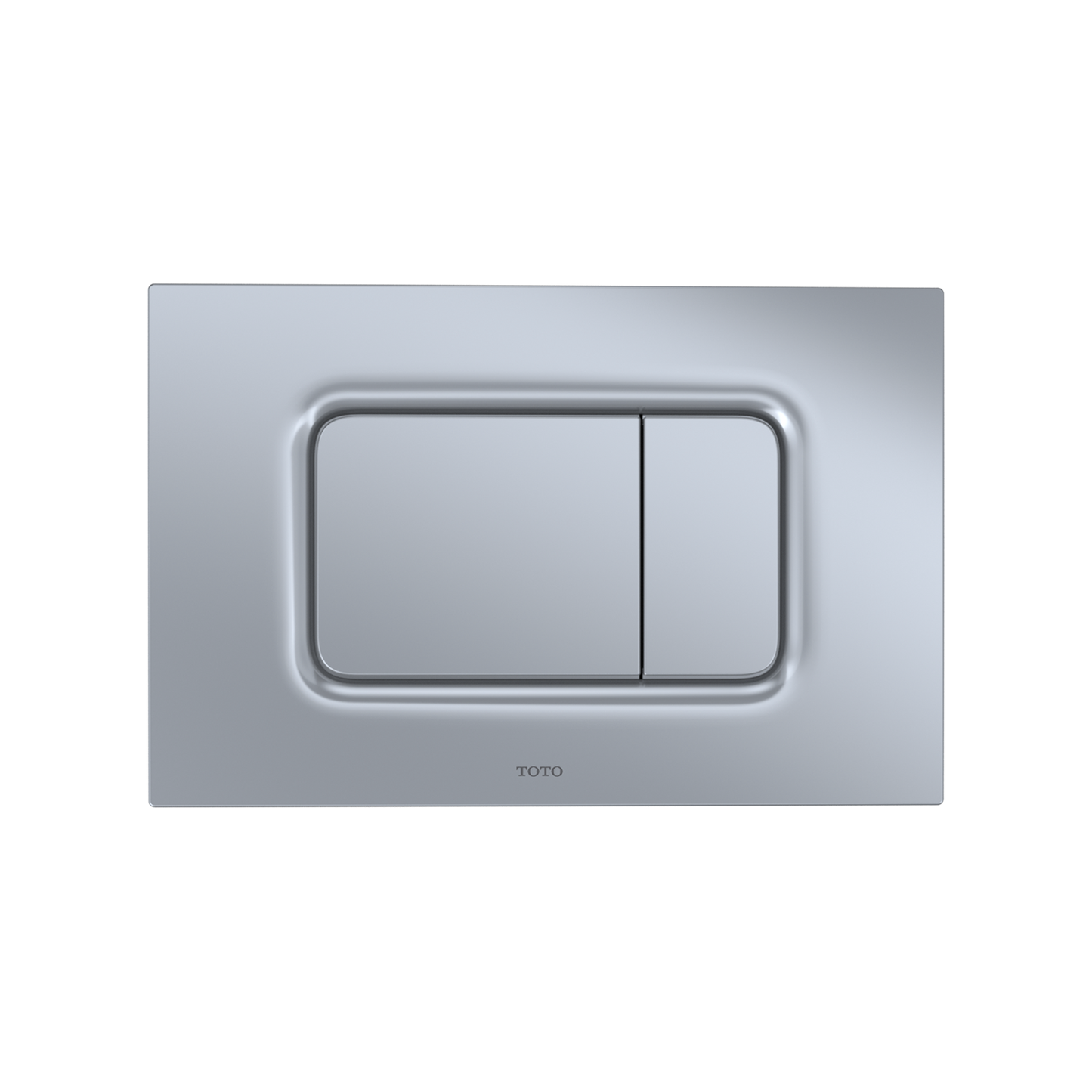 YT920#MS - Dual Flush Rectangle Push Button Plate for Select DuoFit In-Wall Tank Unit - Matte Silver