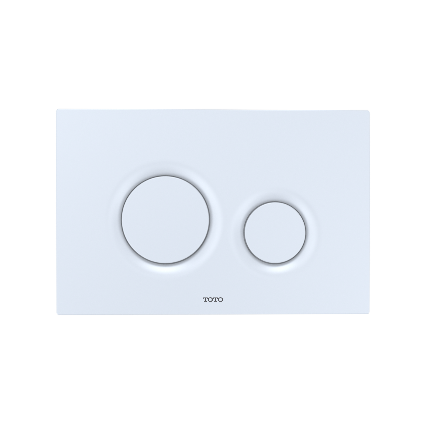 YT930#WH - Dual Flush Round Push Button Plate for Select DuoFit In-Wall Tank Unit - White Matte