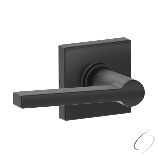 Passage Lock Solstice Lever with 16254 Latch and 10101 Strike Matte Black Finish