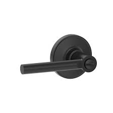 Broadway Lever Privacy Lock with 16254 Latch and 10101 Strike Matte Black Finish