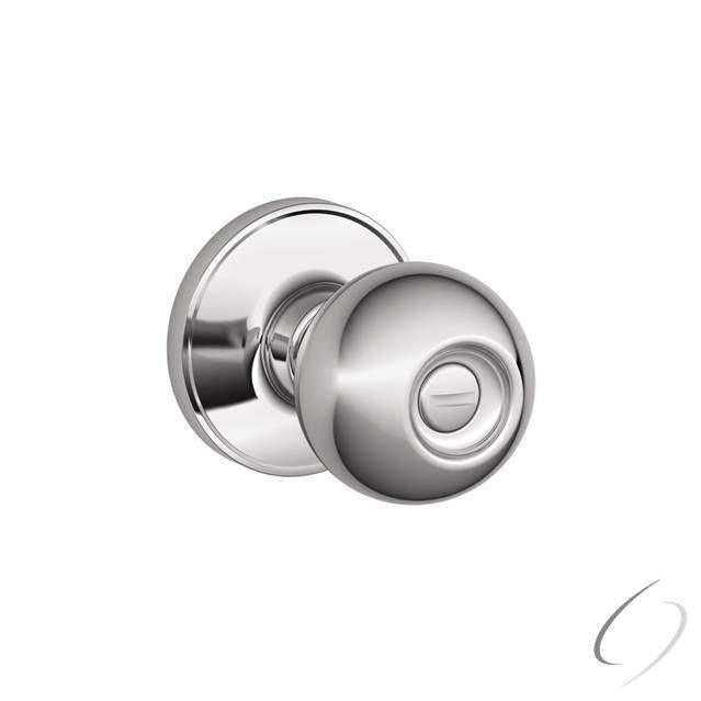 Privacy Lock Corona Knob with 16254 Latch and 10101 Strike in Polished Chrome