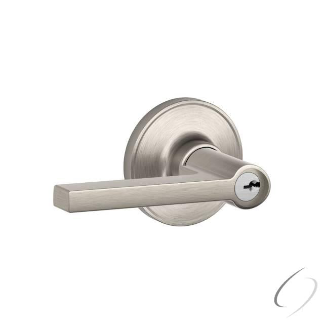Entry Lock Solstice Lever with C Keyway; 16255 Latch and 10101 Strike Satin Nickel Finish