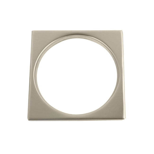 6233-SN - Square Tile Flange Shower Drain Plate - 4-1/4" - Satin Nickel