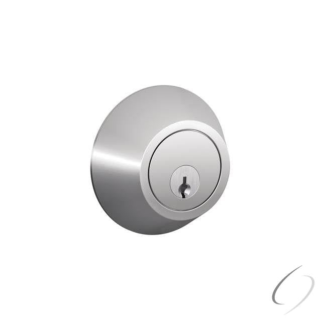 Single Cylinder Deadbolt with C Keyway; 16068 Latch and 10103 Strike Bright Chrome Finish