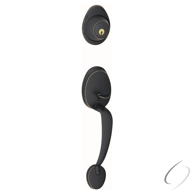 Outside Active Handleset Barcelona C Keyway Aged Bronze Finish