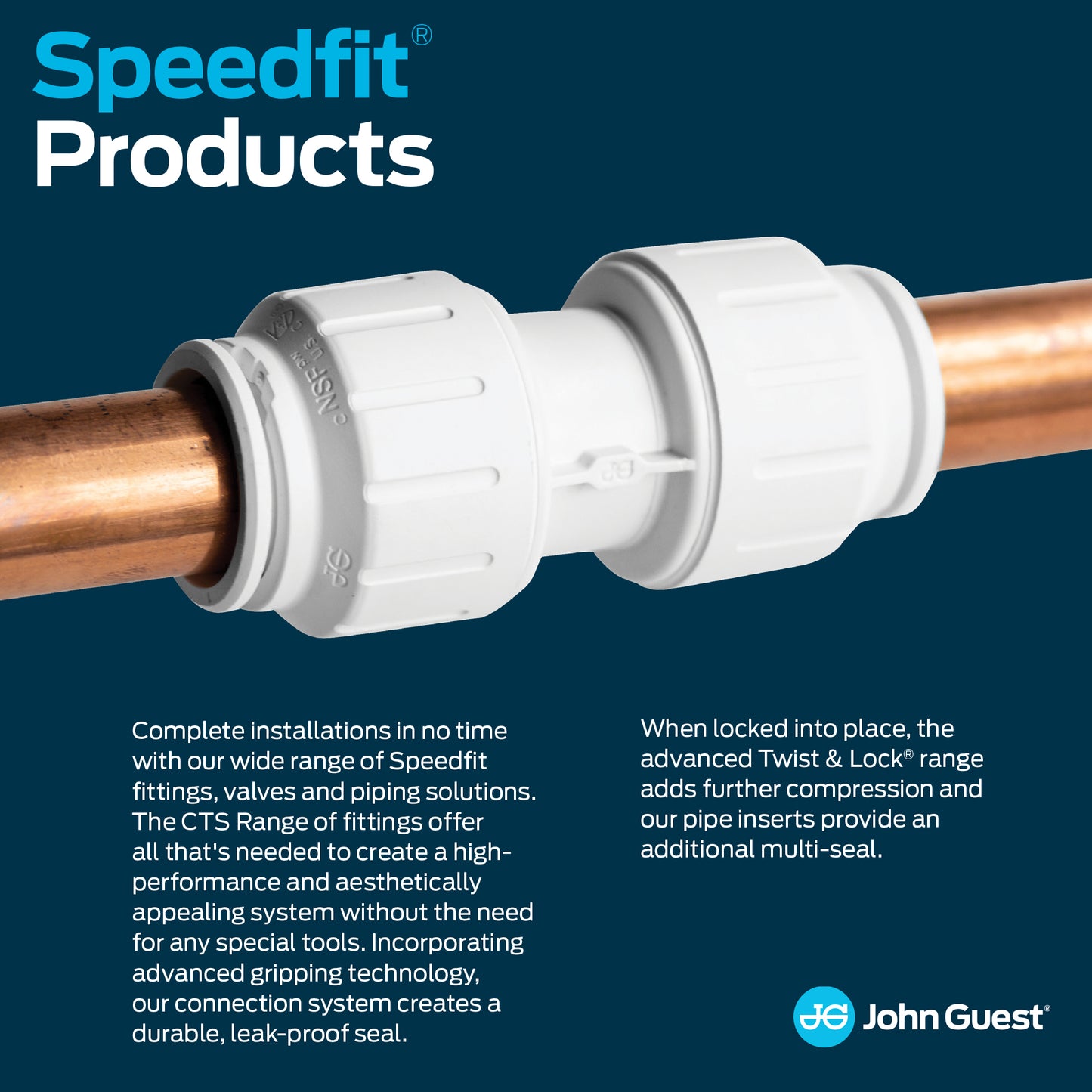 1/2" CTS Speedfit End Cap - Blue