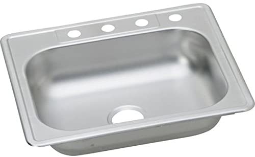 Elkay K125224 - 23 Gauge Stainless Steel 25" x 22" x 6.0625" Single Bowl Drop-in Kitchen Sink