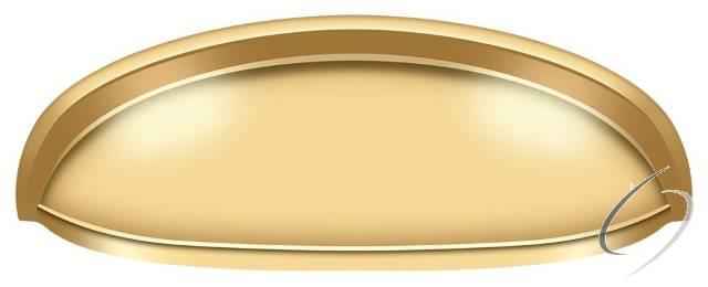 K407CR003 Elongated Shell Pull 4-1/2"; Lifetime Brass Finish