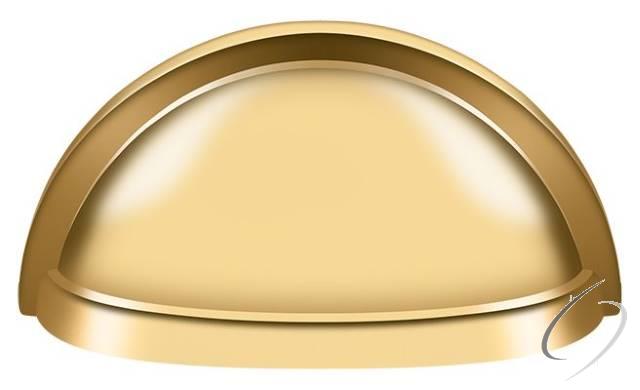 K43CR003 Oval Shell Handle Pull 3-1/2"; Lifetime Brass Finish