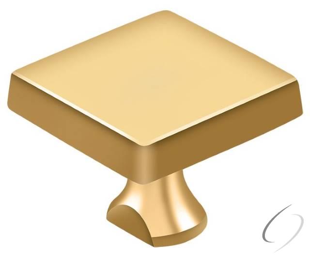 KBSCR003 Solid Brass Square Knob For Heavy Duty Bolt; Lifetime Brass Finish