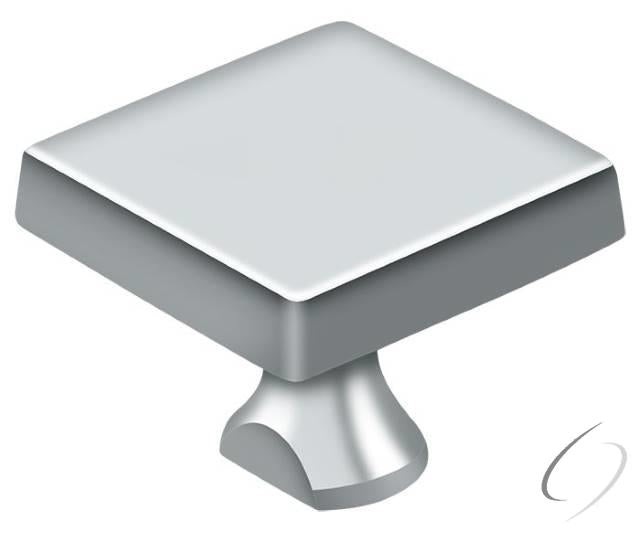 KBSU26 Solid Brass Square Knob For Heavy Duty Bolt; Bright Chrome Finish