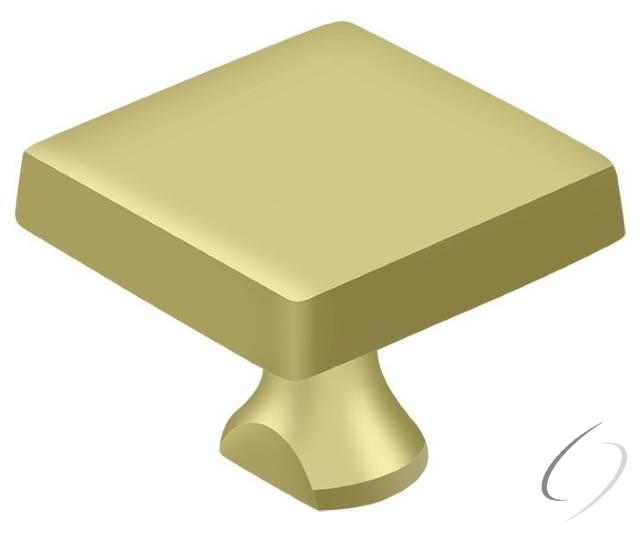 KBSU3 Solid Brass Square Knob For Heavy Duty Bolt; Bright Brass Finish