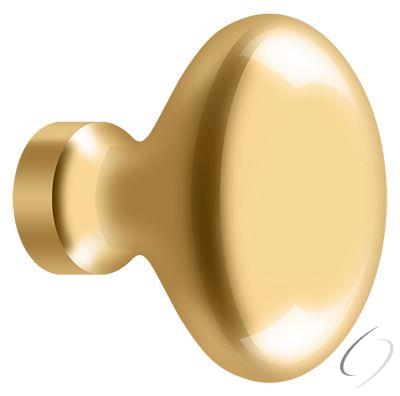KE125CR003 Knob; Oval/Egg Shape; Lifetime Brass Finish