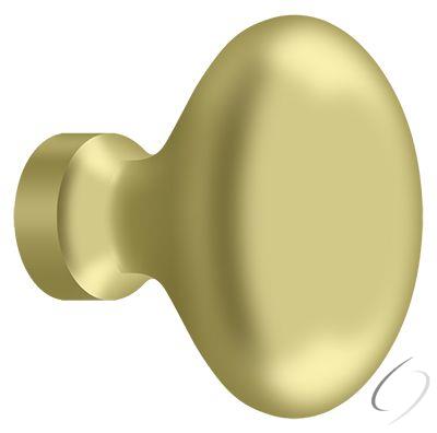 KE125U3 Knob; Oval/Egg Shape; Bright Brass Finish