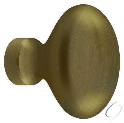 KE125U5 Knob; Oval/Egg Shape; Antique Brass Finish