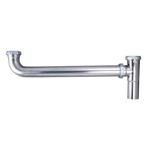 1815SN - End Outlet Continuous Waste - 1-1/2" Slip-Joint - Baffle Tee - 20 Gauge Chrome Plated Brass