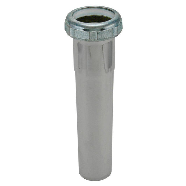 238PC - 1-1/4" x 12" Slip Joint Extension Tube with TPR Washer - 20 Gauge Chrome Plated Brass