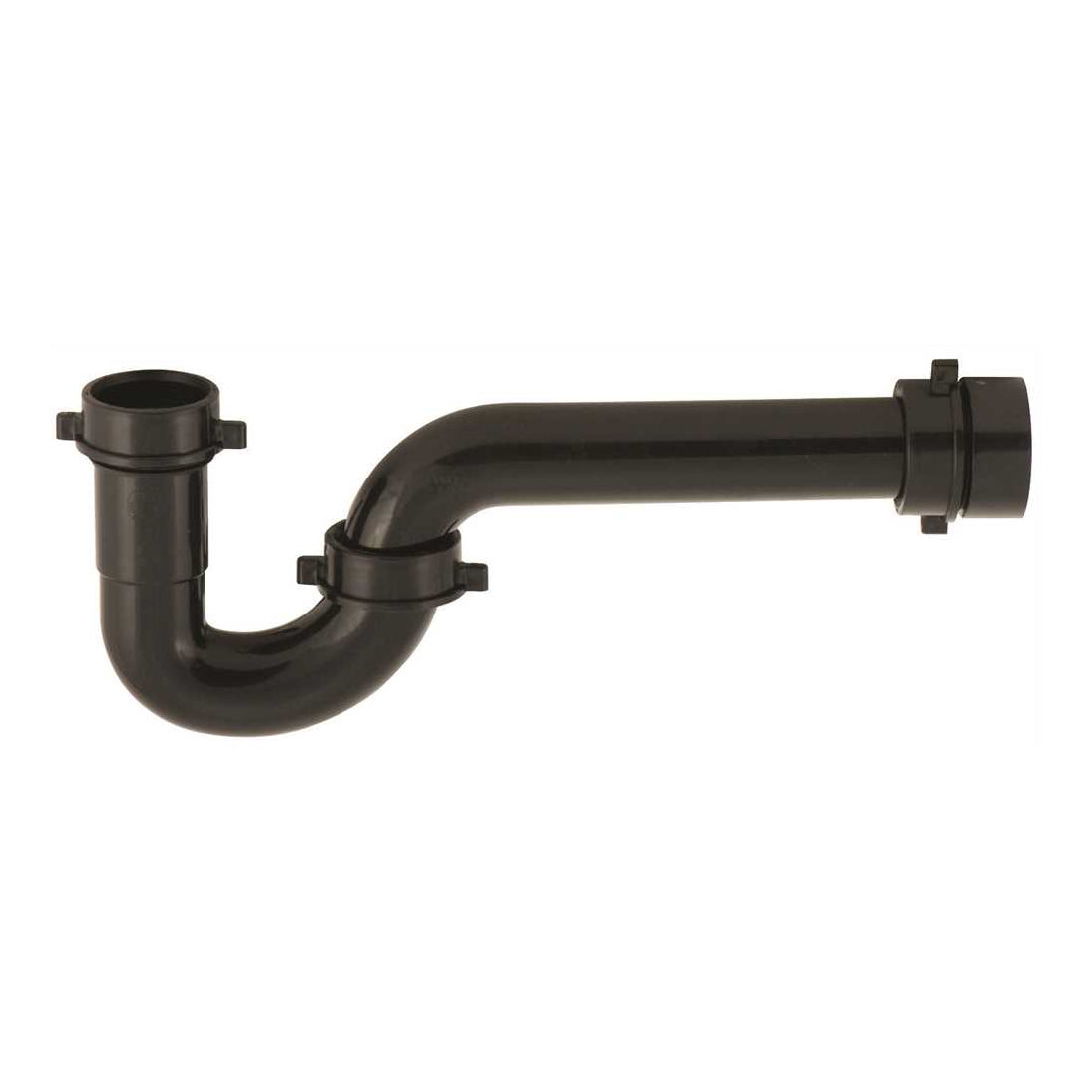 400B - 1-1/2" P-Trap with Reducing Washer and Sch 40 Marvel Connection - Black