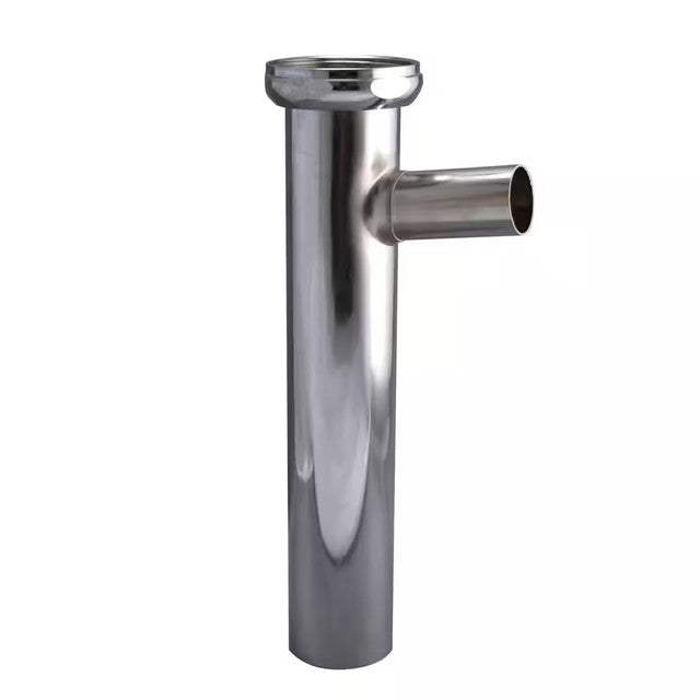 49SN - 1-1/2" x 3/4" Branch Tailpiece - 22 Gauge Chrome Plated Brass - 8"