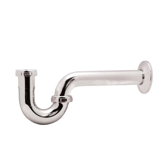 1-1/4" Adjustable Style Brass P-Trap, 17 Gauge