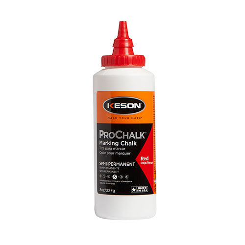 8R - ProChalk Semi-Permanent Waterproof Marking Chalk - Red - 8 oz