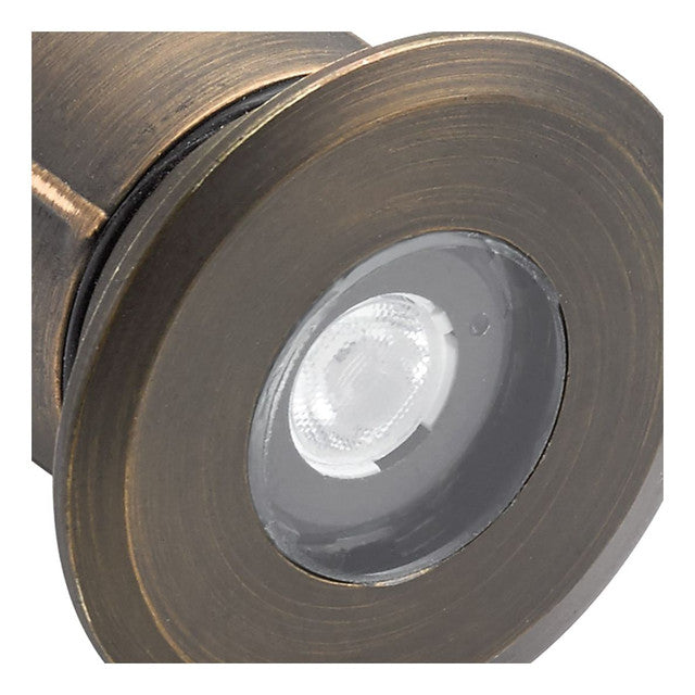Kichler 15490CBR - 12V Mini Recessed Hardscape Light in Centennial Brass (MR8 Bulb Required)