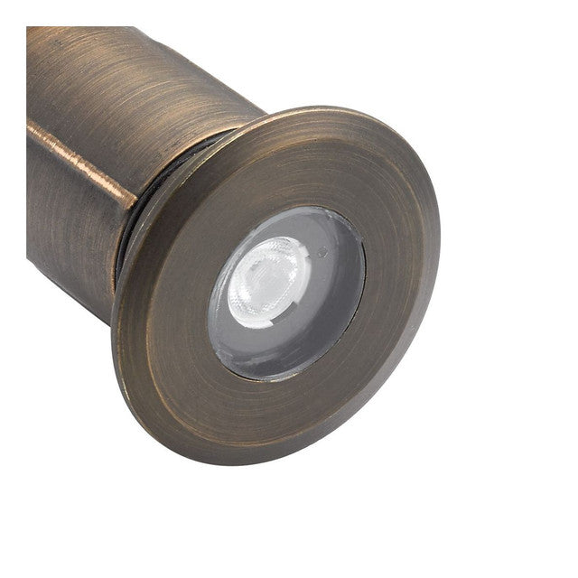 15490CBR - Mini Recessed Hardscape Light - 12v, Centennial Brass, MR8