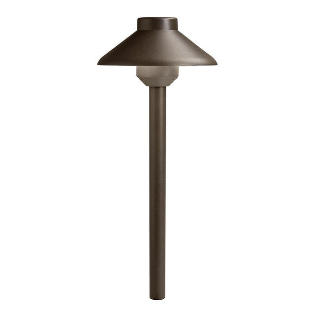 15820AZT - Stepped Dome Path Light - 12v, Textured Architectural Bronze, LED