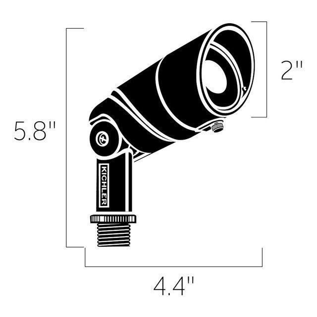 4.5" Length 12V LED Adjustable Lumen 35 Degree Small Flood Light in Textured Architectural Bronze