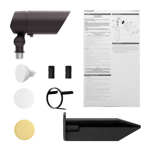 6" Length 12V LED Accent Light - Adjustable Color Temp in Textured Architectural Bronze