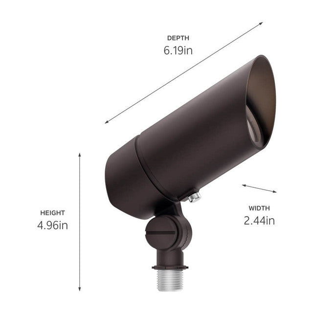 6" Length 12V LED Accent Light - Adjustable Color Temp in Textured Architectural Bronze