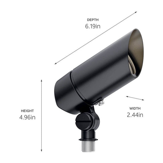 6" Length 12V LED Accent Light - Adjustable Color Temp in Textured Black